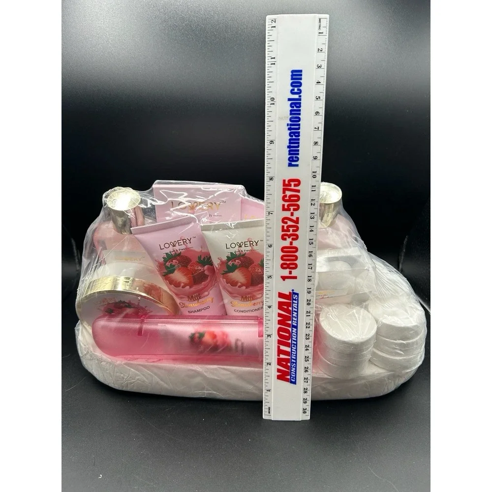 Lovery Home Spa Kit Gift Set – Strawberry Milk Scented Luxury Bath Set
